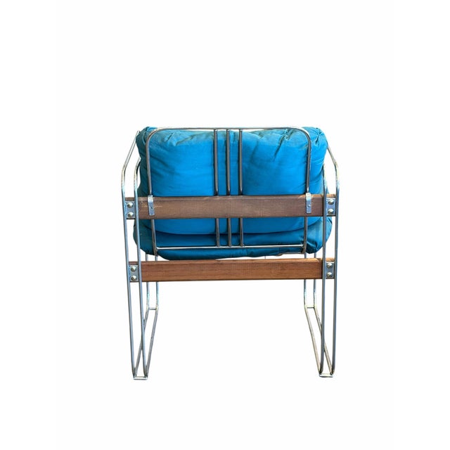 60s Chrome Lounge Chairs Set of Four For Sale - Image 4 of 7