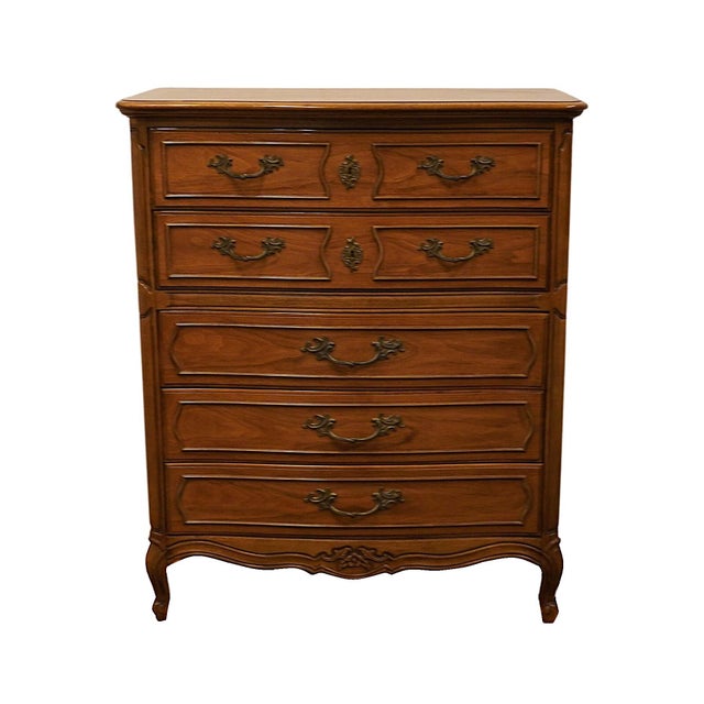 French Provincial Thomasville Furniture Place Vendome Collection French Provincial 40" Chest of Drawers 615-10 For Sale - Image 3 of 12