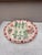 Majolica asparagus plate with flowers , signed Longchamp circa 1890.