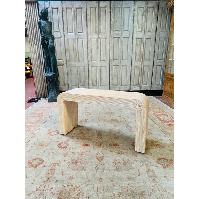 Vintage Pencil Reed Console Table For Sale - Image 9 of 11