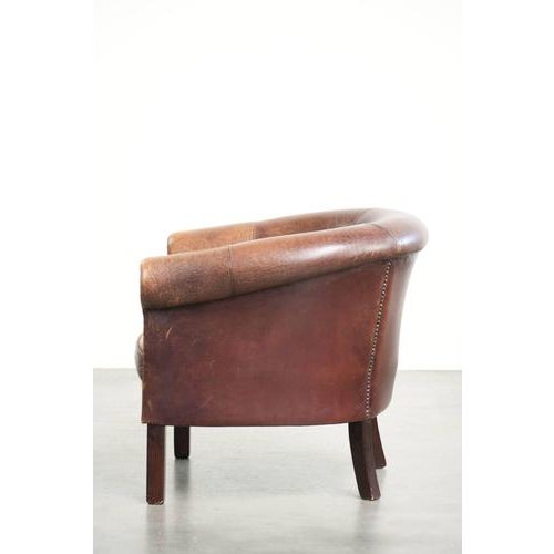 2000 - 2009 Vintage Sheepskin Club Armchair For Sale - Image 5 of 13
