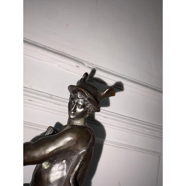 Bronze Mercury Figurine by P. Uccello, 1950 For Sale - Image 4 of 10