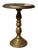 Mid 20th Century Hollywood Regency Gold Leaf Round Pedestal Side Table For Sale - Image 5 of 9