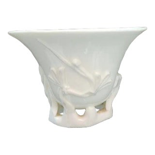 Late 19th Century Blanc De Chine Libation-Form Cup For Sale