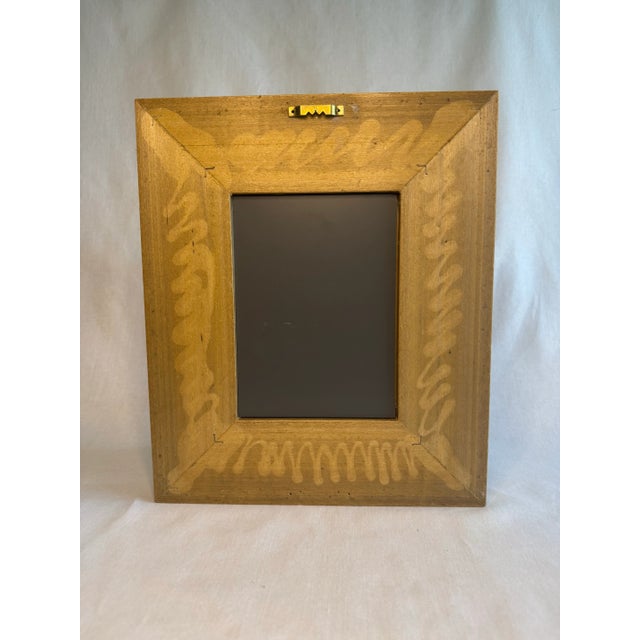 Vintage Traditional Baroque Ornate Wood Black & Gold Accent Wall Mirror For Sale In Houston - Image 6 of 6