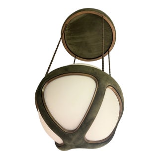 Contemporary Apparatus Reprise Pendant in Juniper Suede For Sale