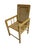 Characterful armchair for children, made from beech wood with subtile vertical slats and a woven wicker seat and backrest....