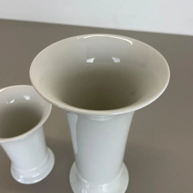Op Art German White Porcelain Vases from AK Kaiser, 1970s, Set of 2 For Sale - Image 9 of 18