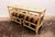 1970s Vintage Coastal Bamboo & Rattan Console Table With Matching Ottomans For Sale In Miami - Image 6 of 9