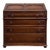 Antique Early 20th Century English Oak Bureau with Fitted Interior For Sale