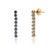 Metal Classic 1.32ct Royal Blue Sapphire Linear Drop Earrings in 14k Solid Gold- 2 Pieces For Sale - Image 7 of 15