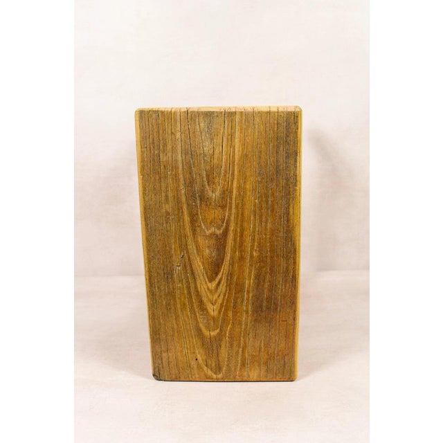 Rustic Vintage Rustic Stool in Elm For Sale - Image 3 of 5