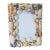 Vintage Coastal Regency Sea Shell Encrusted Picture Frame For Sale