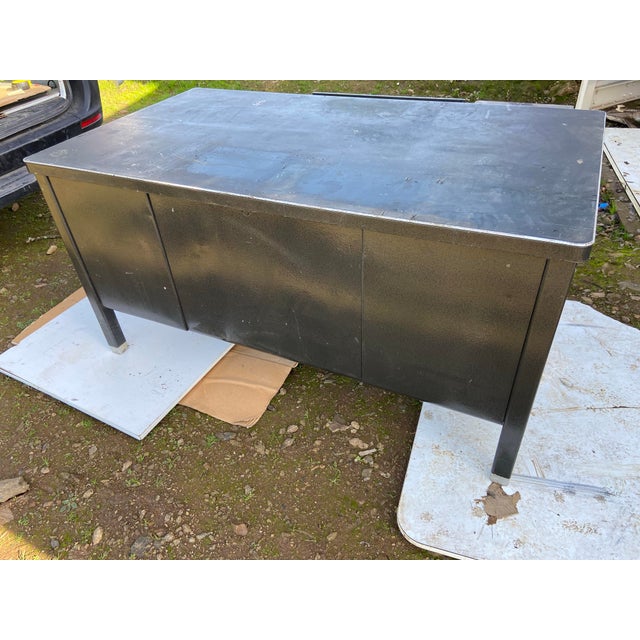 1940s General Fireproofing Metal Tanker Desk For Sale - Image 11 of 12