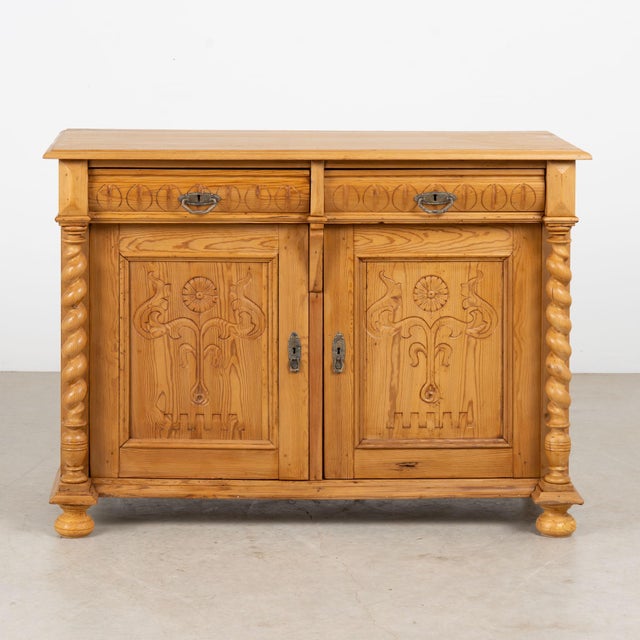 Farmhouse 19th Century Pine Sideboard From Denmark For Sale - Image 3 of 18