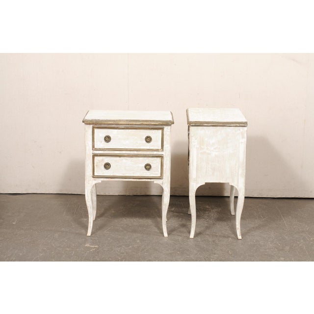 Italian Mid 20th C. Pair Raised Side Chests For Sale - Image 4 of 11