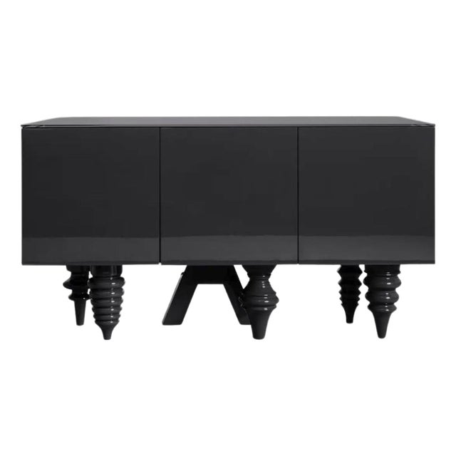 1.5M Multileg Cabinet Lacquered in Black by Jaime Hayon for BD Barcelona, 2022 For Sale