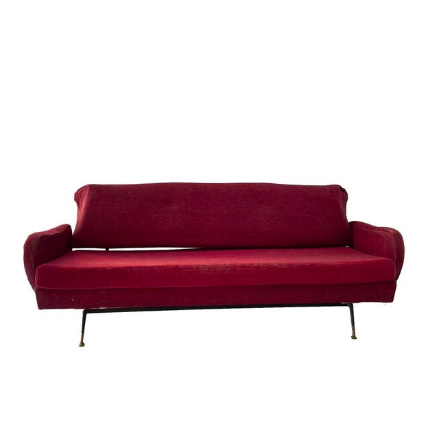1950s Vintage Sofa in the style of Marco Zanusos, 1950 For Sale - Image 5 of 5