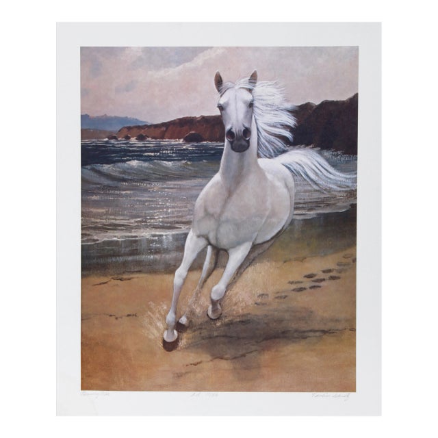 Caroline Schultz, "Running Free", Photorealist Horse Lithograph For Sale