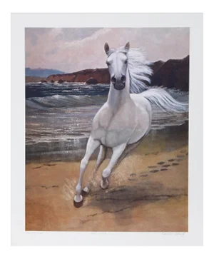 Caroline Schultz, "Running Free", Photorealist Horse Lithograph