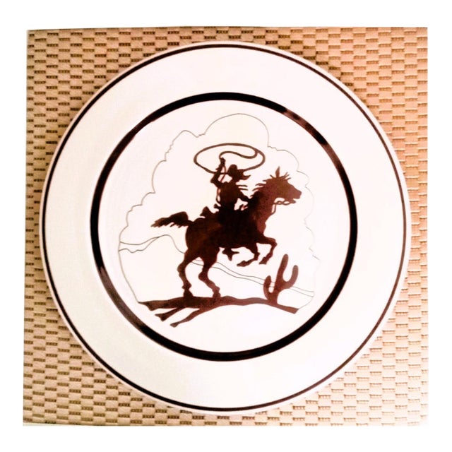 Western Yellowstone Rodeo 12" Charger Plate For Sale