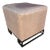 Safavieh Taupe/Mauve Faux Ostrich Ottoman For Sale