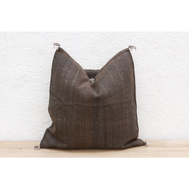 Textile Abbey Moroccan Large Silk Rug Pillow For Sale - Image 7 of 8