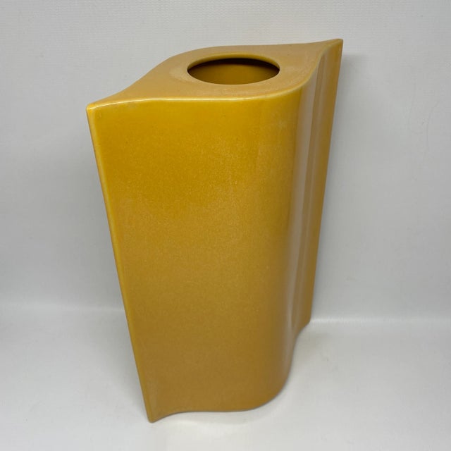 1950s Vintage Amber Yellow Mikasa La Ronde Moselle Vase For Sale - Image 5 of 13