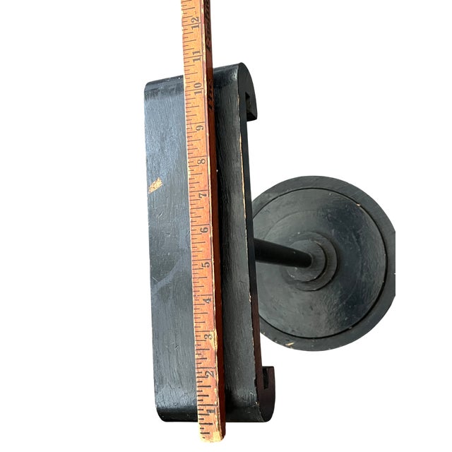 Early 20th Century Handmade Black Painted Wood Jewelry & Accessories Display Stand in the Style of Dorothy Draper, 16" For Sale - Image 9 of 10