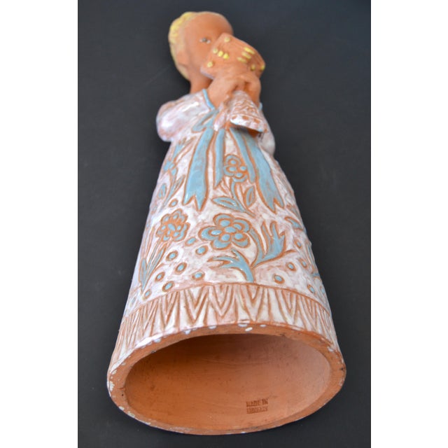 1950s Margit Kovács Stylized Reading Girl Clay Sculpture Budapest Hungary For Sale - Image 9 of 15