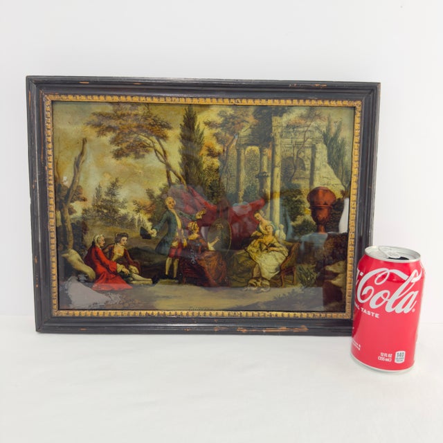 18th Century Reverse Mezzotint - “Painting” in Original Frame For Sale - Image 12 of 12