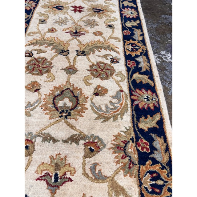 2ft 7in × 9ft Jaunty Legacy Collection Le-75 Wheat Wool Runner Rug For Sale - Image 4 of 12
