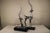 Late 20th Century Silver Plated Deer With Tall Antlers on Glossy Black Bases - Set of 2 For Sale - Image 9 of 13