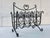Black Vintage Black Iron Magazine Rack For Sale - Image 8 of 8