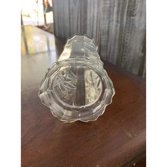 Clear Glass Vase, 1980s For Sale - Image 6 of 8