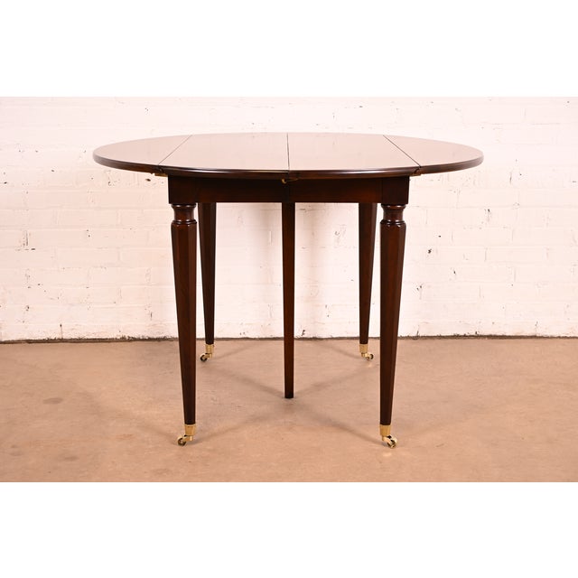 Kindel Furniture French Regency Louis XVI Cherry Wood Extension Dining Table, Newly Refinished For Sale In South Bend - Image 6 of 12