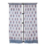 Nargis 45" X 84" Orange & Blue Curtain For Sale