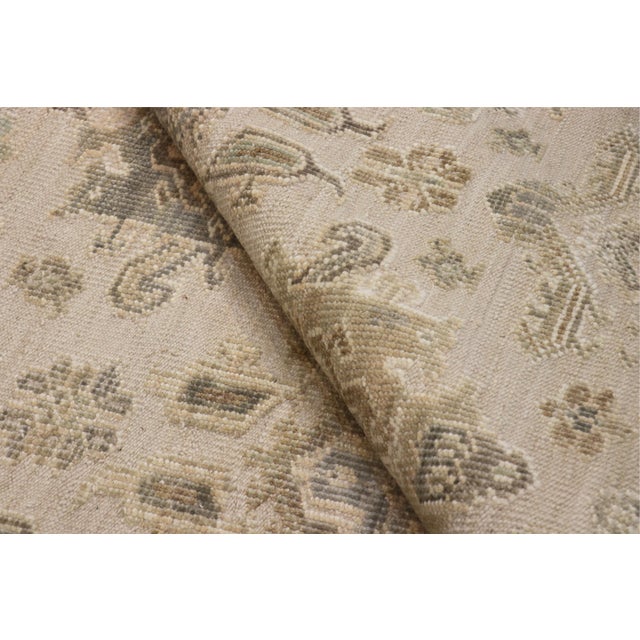 Oushak Wool Beige Area Rug-10' 0'' X 13'11'' For Sale - Image 4 of 5
