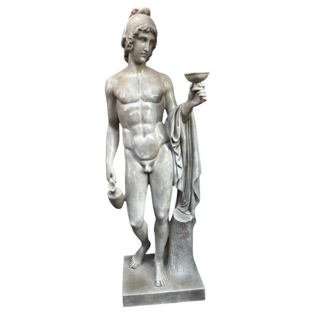 Italian Artist, Large Sculpture of Ganymede, 20th Century, Marble For Sale - Image 14 of 14