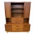 Mid-Century Modern Lane 2-Piece Walnut Storage Cabinet For Sale