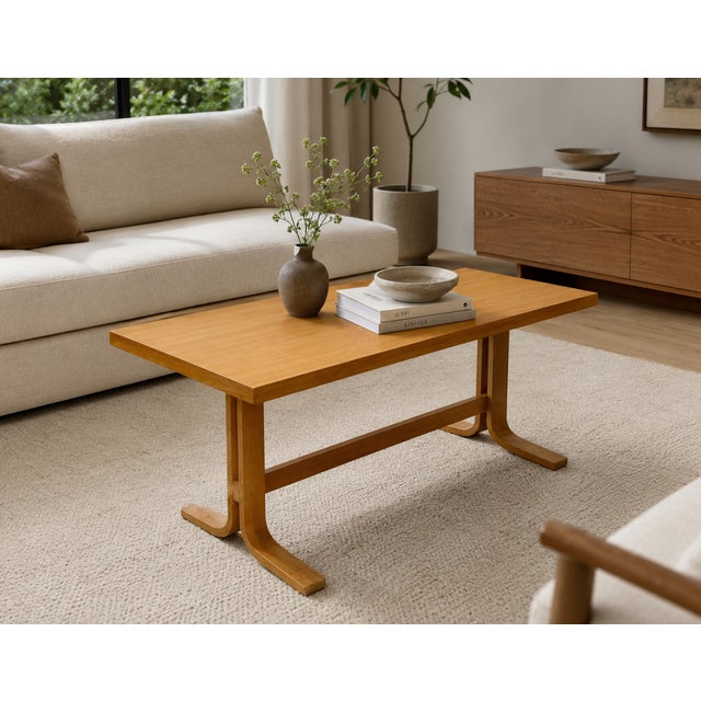 Mid Century Modern Oak Bentwood Entryway Table, C. 1960’s For Sale In New York - Image 6 of 10