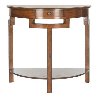 Half Round Console in Filbert Brown For Sale