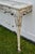 1950s Carved Walnut Console Table Vintage Venetian White Marble Top Louis XV Style 50s For Sale - Image 5 of 12