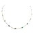3.85ct Emerald Ruby Sapphire Choker Necklace in 18k Gold For Sale