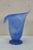 Blue Vintage Hand Blown Blue Art Glass Jack in the Pulpit Flower Vase 8" For Sale - Image 8 of 13