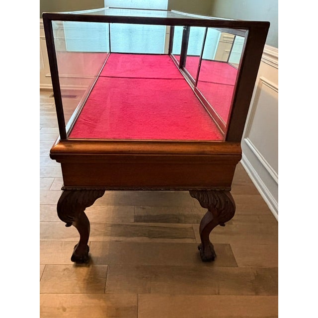 Victorian Antique Manhattan Show Case Co. Carved Wood & Glass Store Display Vitrine, New York For Sale - Image 3 of 12