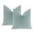 20" Spa Blue Designer Velvet Pillows - A Pair For Sale