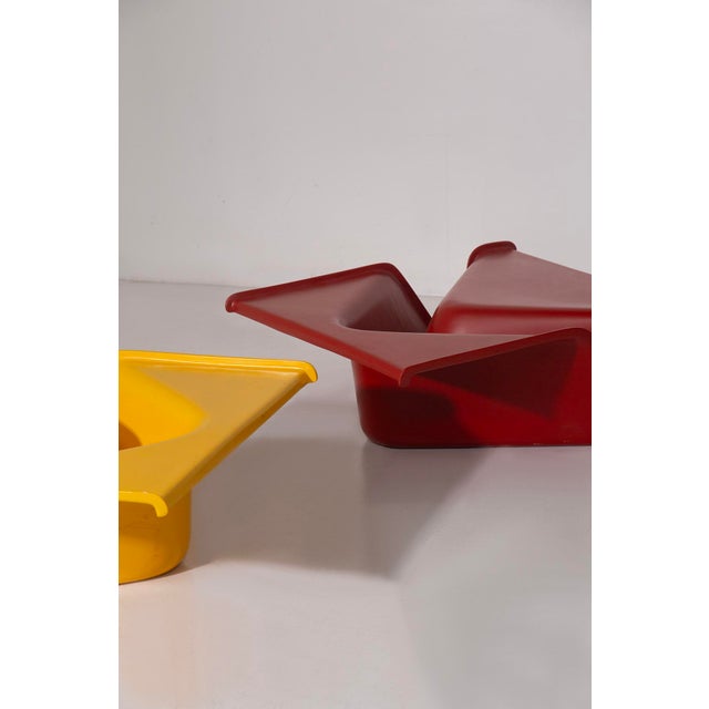 1970s Kappa Red Coffee Table by Cesare Leonardi and Franca Stagi for Fiam, 1970 For Sale - Image 5 of 10