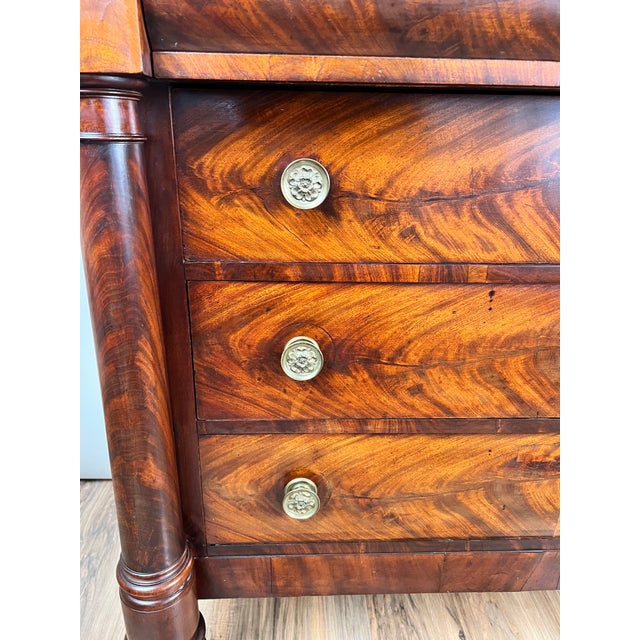 Antique American Empire Albany Four Drawer Chest C. 1840 For Sale - Image 10 of 14