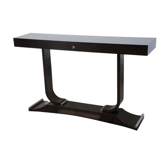 Contemporary Maitland Smith Furniture Living Room Decoratif Contemporary Modern 57" Console / Entryway Table For Sale - Image 3 of 12